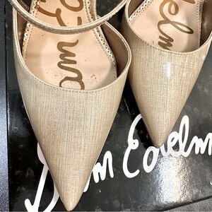 Champagne Patent Pumps